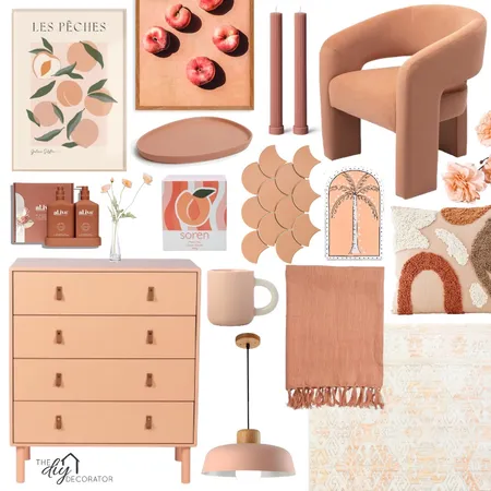 Pantone peach Interior Design Mood Board by Thediydecorator on Style Sourcebook