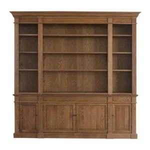 Dundee Oak Timber Bookcase, 240cm, Natural Oak by Manoir Chene, a Bookshelves for sale on Style Sourcebook