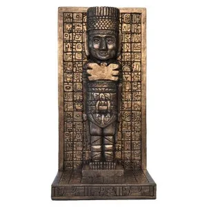 Veronese Cold Cast Bronze Coated Mayan Figurine Bookend by Veronese, a Desk Decor for sale on Style Sourcebook