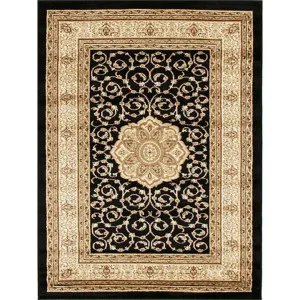 Istanbul Medallion Turkish Made Oriental Rug, 330x240cm, Black by Rug Culture, a Outdoor Rugs for sale on Style Sourcebook