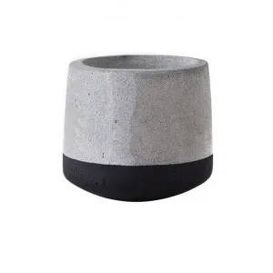 Alanis Concrete Pot Planter, Small, Grey / Black by Superb Lifestyles, a Plant Holders for sale on Style Sourcebook
