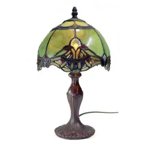 Memphis Tiffany Style Stained Glass Table Lamp, Extra Small, Jade by GG Bros, a Table & Bedside Lamps for sale on Style Sourcebook