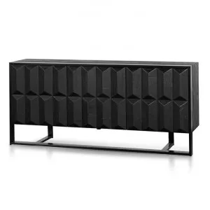 Saira 1.78m Recycled Sideboard - Full Black - Last One by Interior Secrets - AfterPay Available by Interior Secrets, a Sideboards, Buffets & Trolleys for sale on Style Sourcebook