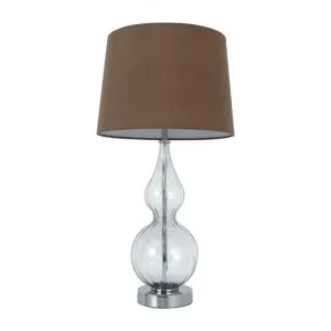 Evaine Glass Base Table Lamp, Dark Grey by Lexi Lighting, a Table & Bedside Lamps for sale on Style Sourcebook