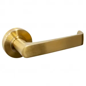 Torquay Lever Handle - Satin Brass by Häfele, a Door Hardware for sale on Style Sourcebook