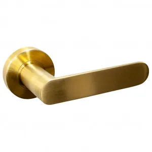 Seacliff Lever Handle - Satin Brass by Häfele, a Door Hardware for sale on Style Sourcebook
