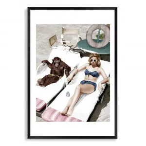 Vintage Sunbathers | Retro Palm Springs Miami Coastal by The Paper Tree, a Prints for sale on Style Sourcebook