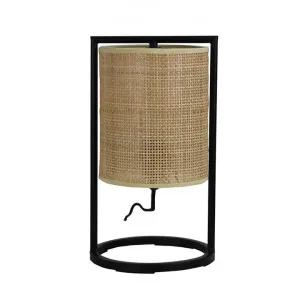 Mandalay Rattan & Metal Table Lamp by Oriel Lighting, a Table & Bedside Lamps for sale on Style Sourcebook