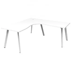 Eternity Corner Office Desk, 180/150cm, White by Rapidline, a Desks for sale on Style Sourcebook