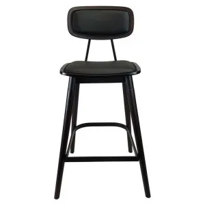 Durafurn Felix Commercial Grade Wooden Bar Stool, Vinyl Seat, Chocolate / Black by Durafurn, a Bar Stools for sale on Style Sourcebook