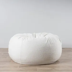 Boucle Fur Bean Bag - French White by Ivory & Deene, a Bean Bags for sale on Style Sourcebook