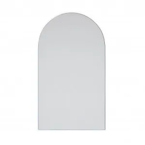 Arched White Metal Framed Bathroom Mirror - 96cm x 56cm by Luxe Mirrors, a Vanity Mirrors for sale on Style Sourcebook