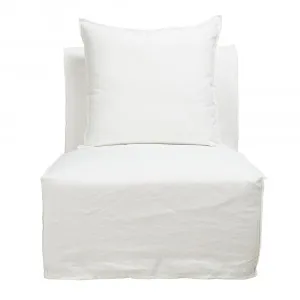 Como Linen Armless Slipper Chair White - 1 Seater by James Lane, a Chairs for sale on Style Sourcebook