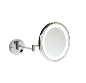 Wall Mounted LED Round Shaving/Make Up Mirror 5x Magnification 25cm Plug In by Luxe Mirrors, a Shaving Cabinets for sale on Style Sourcebook