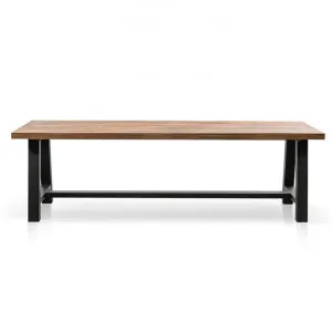 Emerson Acacia Timber & Steel Outdoor Trestle Dining Table, 250cm, Natural / Black by Conception Living, a Dining Tables for sale on Style Sourcebook