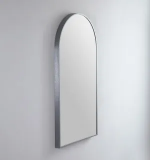 Modern Arch Metal Frame Bathroom mirror - 5 colour options - 91 x 51cm Brushed Nickel by Luxe Mirrors, a Vanity Mirrors for sale on Style Sourcebook