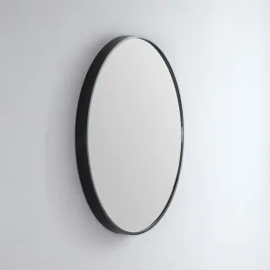 Modern Round Coloured Frame Bathroom Mirror - 5 colour options - 81cm Black by Luxe Mirrors, a Vanity Mirrors for sale on Style Sourcebook
