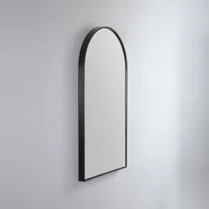 Modern Arch Metal Frame Bathroom mirror - 5 colour options - 91 x 51cm Matt Black by Luxe Mirrors, a Vanity Mirrors for sale on Style Sourcebook