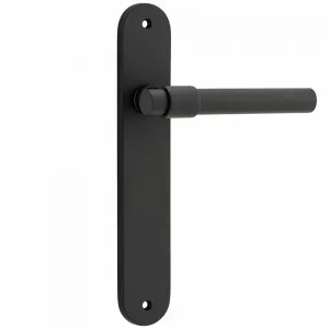 Helsinki Lever with Oval Backplate Matt Black by Iver, a Door Hardware for sale on Style Sourcebook