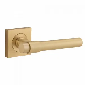 Helsinki Lever with Square Rose Brushed Brass by Iver, a Door Hardware for sale on Style Sourcebook