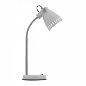Telbix Nova Industrial Style Adjustable Table Lamp (E27) White by Telbix, a Table & Bedside Lamps for sale on Style Sourcebook