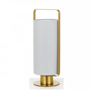 Telbix Orwel E27 Table Lamp Grey / Antique Gold by Telbix, a Table & Bedside Lamps for sale on Style Sourcebook