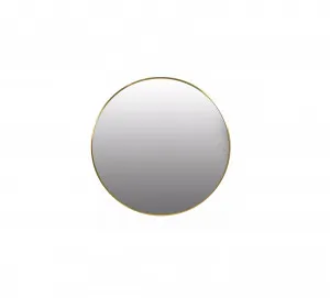 Luxe Antwerp Round Brushed Brass Bathroom Mirror - (600mm or 900mm) 600mm / 60cm Diameter by Luxe Mirrors, a Vanity Mirrors for sale on Style Sourcebook