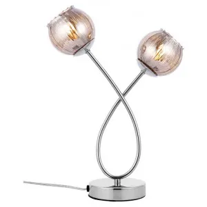 Aretha Steel & Glass Table Lamp by Casa Bella, a Table & Bedside Lamps for sale on Style Sourcebook