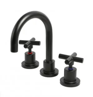 Raven Basin Set Cross Handle | Made From Brass In Black By Raymor by Raymor, a Bathroom Taps & Mixers for sale on Style Sourcebook