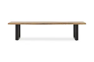 Dakota U 200cm Bench, Solid Acacia Wood, Natural, by Lounge Lovers by Lounge Lovers, a Chairs for sale on Style Sourcebook