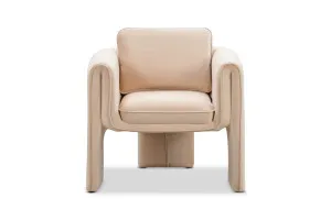 Alona Modern Armchair, Beige Luxe Velvet Upholstery, by Lounge Lovers by Lounge Lovers, a Chairs for sale on Style Sourcebook