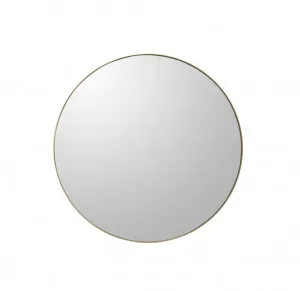 Billy Round Wall Mirror Gold 76cm by Luxe Mirrors, a Mirrors for sale on Style Sourcebook