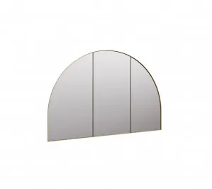 Blaine Arch Mirror Cabinet Satin Brass 80cm x 120cm by Luxe Mirrors, a Cabinets, Chests for sale on Style Sourcebook