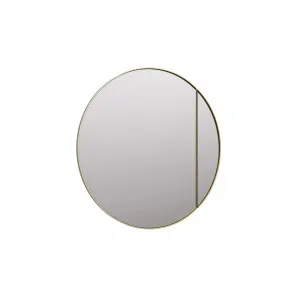 Round Bathroom Cabinet Mirror Satin Brass 80cm by Luxe Mirrors, a Cabinets, Chests for sale on Style Sourcebook
