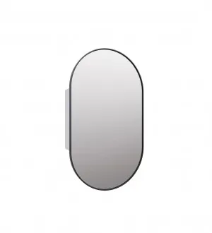 Anya Pill Shape Mirror Cabinet Black 96cm x 56cm by Luxe Mirrors, a Cabinets, Chests for sale on Style Sourcebook