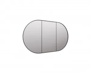 Pill Shape Mirror Cabinet Black 76cm x 120cm by Luxe Mirrors, a Cabinets, Chests for sale on Style Sourcebook