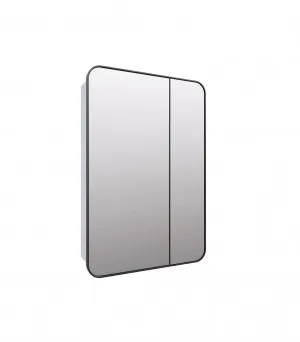 Curved Edge Rectangle Mirror Cabinet Black 90cm x 60cm by Luxe Mirrors, a Cabinets, Chests for sale on Style Sourcebook
