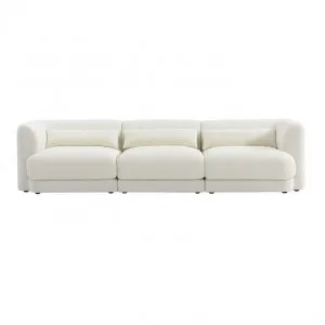 Santa Monica Modular Armless Sofa Boucle Ivory - 3 Seater by James Lane, a Sofas for sale on Style Sourcebook