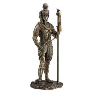 Veronese Cold Cast Bronze Coated Egyptian Mythology Figurine, Khons by Veronese, a Statues & Ornaments for sale on Style Sourcebook