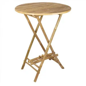 Allison Bamboo Round Bar Table with Umbrella Hole, 90cm by Casa Uno, a Bar Tables for sale on Style Sourcebook