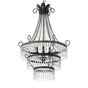 Diana Iron & Glass Bead Chandelier by French Country Collection, a Chandeliers for sale on Style Sourcebook