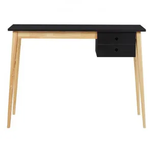 Oslo Woofrn Home Office Desk, 106cm, Black / Natural by Modish, a Desks for sale on Style Sourcebook