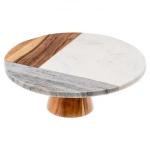 Kostin Marble & Timber Cake Stand by Casa Uno, a Cake Stands for sale on Style Sourcebook