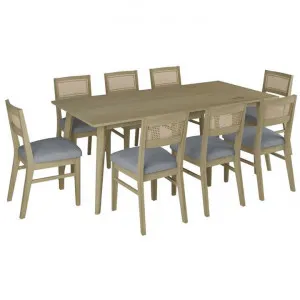 Andros 9 Piece Acacia Timber Dining Table Set, 210cm by Dodicci, a Dining Sets for sale on Style Sourcebook