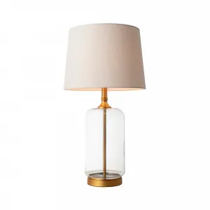 Mayfield Kita Brass Accented Table Lamp (E27) White by Mayfield, a Table & Bedside Lamps for sale on Style Sourcebook