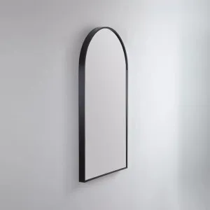 Modern Arch Metal Frame Bathroom mirror - 5 colour options - 91 x 51cm Matt White by Luxe Mirrors, a Vanity Mirrors for sale on Style Sourcebook