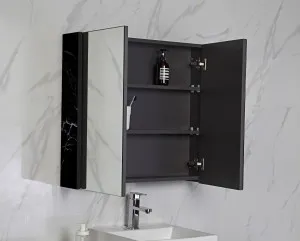 Mirrored Shaving Cabinet Graphite Grey with Glacier Black Sideboards 5 sizes available 600mm x 700mm by Luxe Mirrors, a Cabinets, Chests for sale on Style Sourcebook