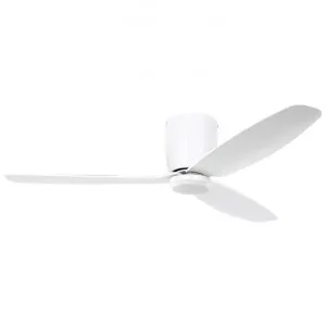 Seacliff Indoor / Outdoor DC Hugger Ceiling Fan with CCT LED Light & Remote, 132cm/52", White by Eglo, a Ceiling Fans for sale on Style Sourcebook