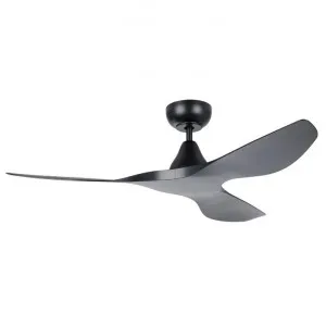 Surf DC Ceiling Fan with Remote, 122cm/48", Black by Eglo, a Ceiling Fans for sale on Style Sourcebook
