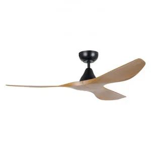 Surf DC Ceiling Fan with Remote, 132cm/52", Black / Teak by Eglo, a Ceiling Fans for sale on Style Sourcebook